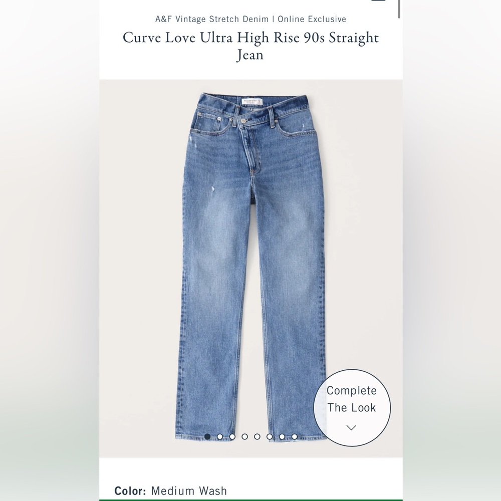 Abercrombie Curve Love 90’s Straight Ultra High Rise Jeans